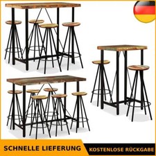 Barset Bartisch Stehtisch Barhocker Sitzgruppe Bistroset Altholz Massiv vidaXL