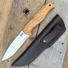 Herbertz CJH Outdoormesser – Mit feststehender D2-Stahlklinge & Olivenholzgriff