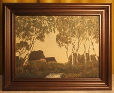 Hans PICK (1931-2014) Ölgemälde Landschaft Worpswede 1990