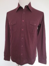 Jersey Stretch Hemd L Baumwolle Polyester burgundy weinrot pflegeleicht NEU/Ci