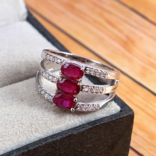 Ovaler natürlicher rubin - natürlicher, ring
