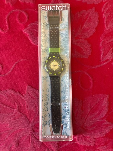 Swatch scuba 200 black - swatch, wave"