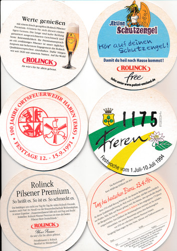 Alte bierdeckel rolinck - bierdeckel,