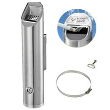 Edelstahl Standaschenbecher Aschenbecher Wand Mülleimer Ascher Standascher Neu