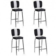 4er Set Barhocker American Diner Barstuhl 50er Jahre Retro Stuhl US 4 Stück USA