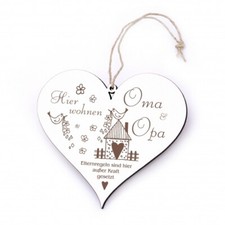 Herz Schild Hier wohnen Oma