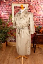 Vintage orig 70er Kleid Safari Look Trenchcoatkleid khaki Gürtel M L