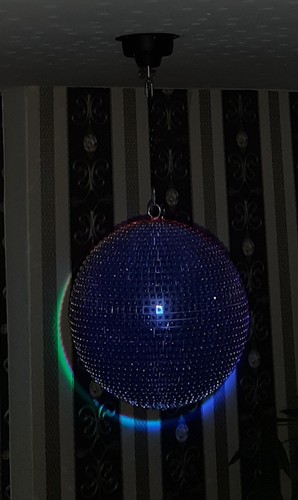Discokugel schwarz mit - in,