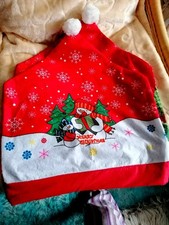 Neu! 2 Stück Weihnachten Stuhlhussen Mütze Stuhlabdeckung Stuhle