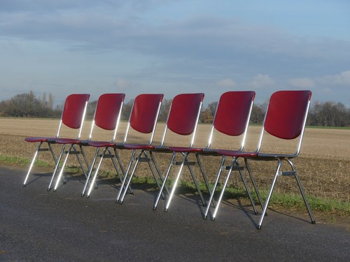 Set sixties stacking chairs - set,