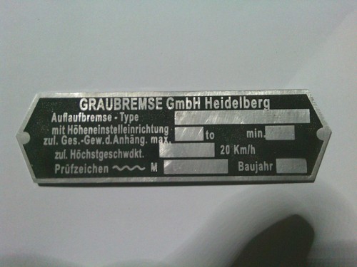 Typenschild schild - typenschild,