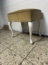 Art Deco Hocker Chippendale Stuhl Samt Gelb Shabby. Fusshocker Barock