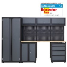 Werkstattwand Werkstattschranksystem Werkstatteinrichtung 13-tlg. modular Stahl