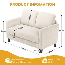 129 sitzer corduroy sofa - cm,