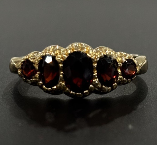 Cluster ring 375 gelbgold - cluster-ring, 9