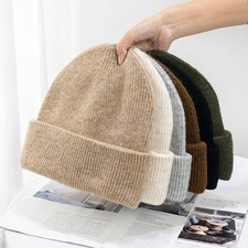 Kaschmir Winter Beanie REINE Wollmütze Unisex Weich Sehr Warm Gemütlich L-XL