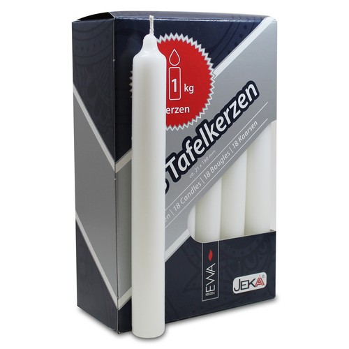 2er pack tafelkerzen weiß - 2er,