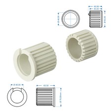 Gleitlager für Auflaufeinrichtung passend für BPW/Peitz ZAF /PAV 1.3-2.0