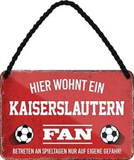 Blechschild fußball hier - fußball,