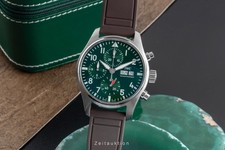 IWC Pilot Chronograph Green Stahl Automatik Ref. IW388103 B&P 2021 NP: 7700 €