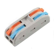 Durchgangsklemme 2 Polig Verbindungsklemme Leiter Kabel Klemme mit Hebel 2 adrig