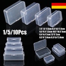 1-10x Aufbewahrungsbox Stapelbox Kunststoff mit Deckel Klein Mini Box Plastikbox