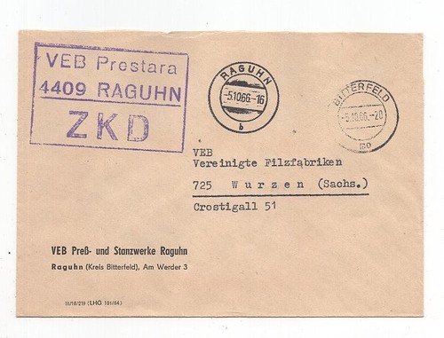 Ddr dienst zkd brief raguhn - ddr,