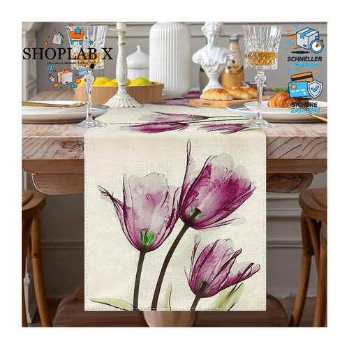 Tischläufer lila tulpen - lila,