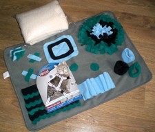 Paket Decke Petlando 70 x 100 + Schnüffelteppich/Matte + Katzengeschirr Leine 