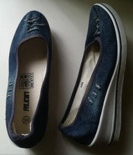 Damen Ballerinas Stoffschuhe