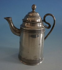 Biedermeier Zinn Kanne Kaffeekanne Henkelkanne klein 19 Jhdt.(0121-040) 