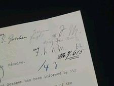 1914 Herr Edward Goschen Royal Brief Deutsche Passage Belgien WWI Dokumente