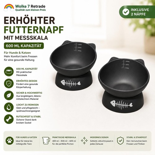 Katzen futternapf erhöht set - erhöht,