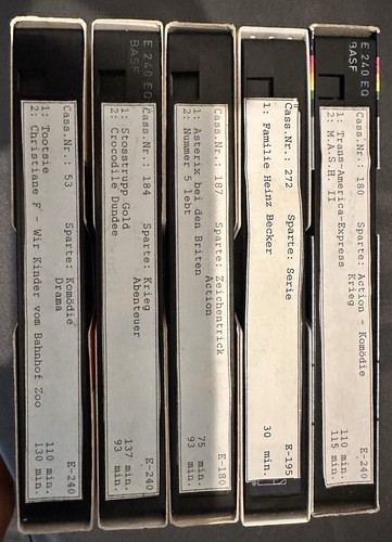 Vhs videokassetten bespielt - vhs,