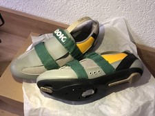 Rennrad Schuhe, Euro 42, Look AP 186, Retro, Vintage, grau, gelb, grün