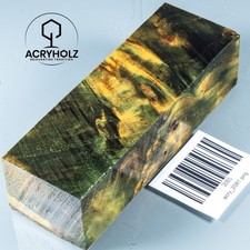 2081 Pappel Maser | 120x40x30 | Griffblock stabilisiert | ACRYHOLZ | Messergriff