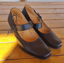 Theresia M Damen Schuhe, Pumps Gr. 7 Leder, Schwarz