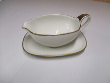 Eschenbach Bavaria Porzellan Sauciere mit Goldrand Elfenbein