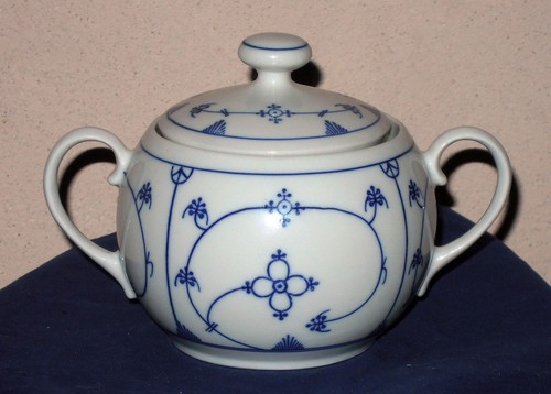 Porzellan zuckerdose indisch - porzellan,