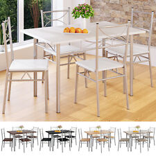CASARIA® Esstisch Küchentisch mit 4 Stühlen 110x70 cm Essgruppe Tisch Stuhl Set