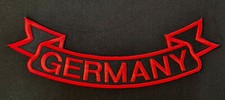GERMANY Patch Aufnäher 1 ROT Rückenschleife unten BIKER 28cm 35cm oder 40cm