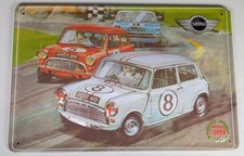 Retro Blechschild, Mini Cooper, ca. 29 x 19 cm, #AG923