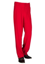 Rote Herren Bundfaltenhose