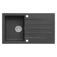 Becken WESTA 100 Granitspüle mit Abtropffläche Küchenspüle Spülbecken