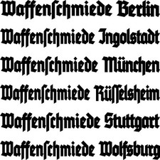 100cm Aufkleber Waffenschmiede