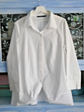 Lily White by Acconda  Bluse weiß !! Gr: 3 Aufwendiger Schnitt Lagenlook Top