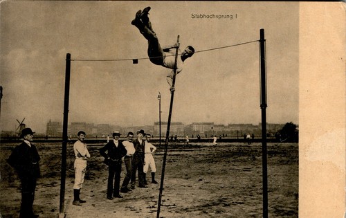 Sport turnen stabhochsprung - ak,