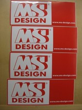 4 x Orig  Aufkleber MS Design Tuning Motorsport Rallye Youngtimer DTM 20 cm  224