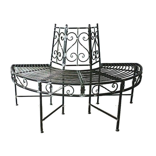 Baumbank halbkreis 124x63x82cm - baumbank,