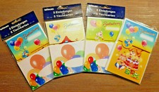 Konvolut 5 Sets Einladungskarten, Tischkarten, 20 Karten, Kindergeburtstag Party